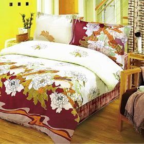 Blancho Bedding - [Early Peony] 100% Cotton 7PC Bed In A Bag (King Size)