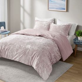 Crushed Velvet Sherpa Reversible Comforter Set (Color: as Pic)